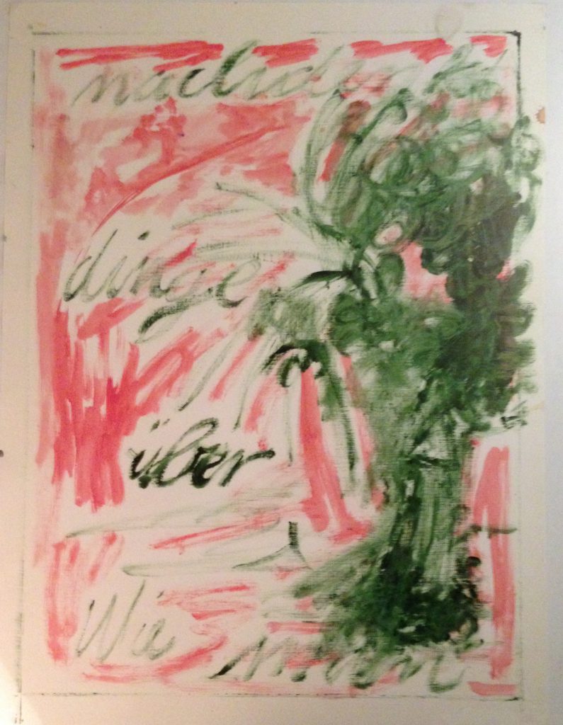 Adrian Buschmann , WIE MAN ÜBER DINGE NACHDENKT How Thinking About Things, 2016, oil on paper